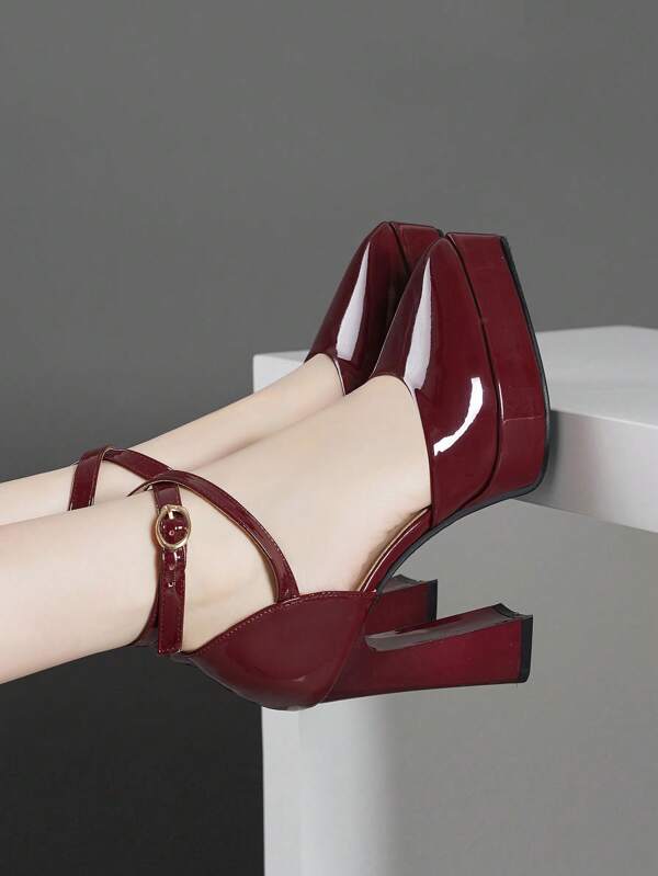 Sandalias de tacón alto con plataforma impermeable y calados, bombas de moda en colores rosa, albaricoque, blanco, negro, rojo, plateado y dorado para damas