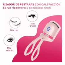 1 pieza Rizador de pestañas eléctrico con calor, herramienta de rizado permanente y configuración de pestañas, herramienta de pestañas recargable para maquillaje - Rosa - Ver 4