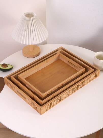 印有漢字設計的圓盤托盤