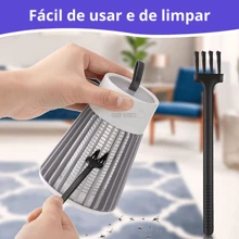 Mata Mosca Repelente Elétrico Mosquiteiro Luminária LED Mata Mosquito Moscas Insetos - Branco - Visão 7