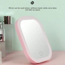 1pc Desktop Led Makeup Mirror With Lights, Detachable & Usb Chargeable & Foldable, Suitable For Students And Dormitory - Multicolor - View 10