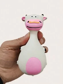 1 件乳膠寵物玩具卡通動物形狀吱吱作響的貓狗玩具,顏色隨機 - 彩色 - 查看 5