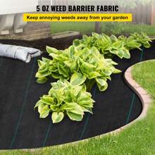 Weeds Barrier Fabric Cloth 3x50 To 6.5x330 Ft Landscape Woven 2.4 To 5.8 Oz PP With High Permeability Mat Ground Cover Garden Weeds Control - 5FTx250FT-5盎司 - 查看 2
