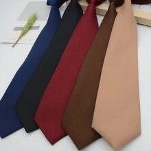 1 件兒童學院風格領帶,手工校服領帶,無結短學生領帶 - 藏蓝色 - 查看 4