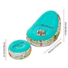 sillon infable con descansa pies. sillon para descansar - Azul - Ver 2