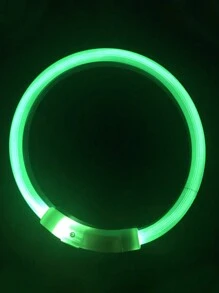 Usb可充電led寵物項圈,發光狗項鍊適用於兒童防丟及閃爍的小狗項圈 - 綠色 - 查看 1