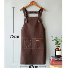 Mandiles Cocina Delantal Chef Barberia Multiusos Unisex - Negro - Ver 6