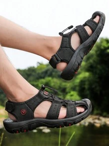 Men'S Fashionable Breathable Outdoor Closed Toe Sandals - Black - View 3