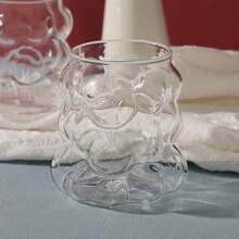 1只葡萄造型玻璃杯,適用於咖啡、牛奶、果汁,在下午茶、攝影、節慶贈禮都很合適 - 無色 - 查看 6