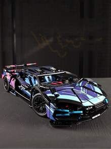 1入組1:14靜態科技模型賽車diy積木組,禮盒包裝,適用於展示 - 彩色 - 查看 1