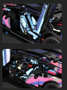 1入組1:14靜態科技模型賽車diy積木組,禮盒包裝,適用於展示 - 彩色 - 查看 7