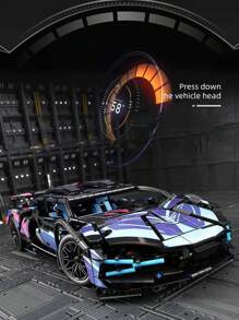 1入組1:14靜態科技模型賽車diy積木組,禮盒包裝,適用於展示 - 彩色 - 查看 4