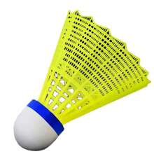 1 Pieza De Bádminton De Plástico Y Nylon, Volante De Plumas Duradero - Amarillo - Ver 1