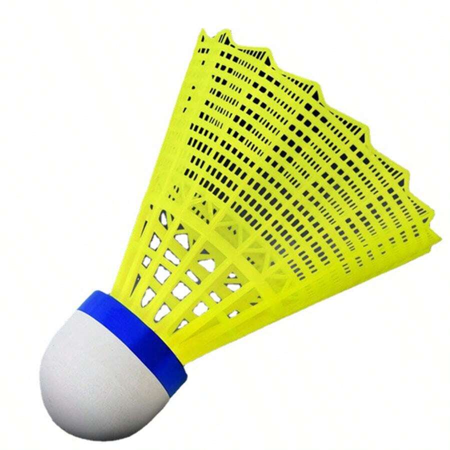 1 Pieza De Bádminton De Plástico Y Nylon, Volante De Plumas Duradero - Amarillo - Ver 1