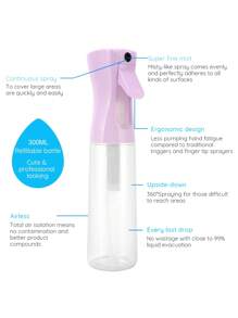 1pc 300ml (10.1 Oz) Continuous Mist Sprayer, Ultra Fine Continuous Water Mist Bottle For Hairstyling, Cleaning, Plants, Misting And Skin Care, Purple, & New Year