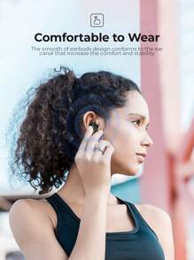 Havit Tw976 真無線耳機,具有智能觸控功能的立體聲音效,天空藍色,25小時播放時間,輕量舒適設計的耳塞,type-c接口,送禮絕佳選擇 - 藍色 - 查看 3