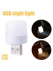 6入組微型usb夜燈,溫暖白光保護眼睛,適合閱讀書籍,usb插頭可插在電腦或行動電源上充電,led夜燈 - 暖色 - 查看 8