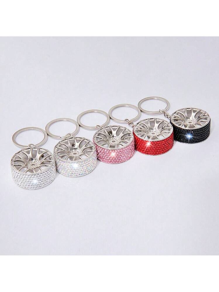 Porte-clés En Forme De Roue De Voiture – Alliage De Zinc, Design Turbo, Finition Mate