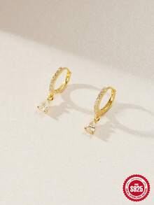 一对925纯银蛇形扭纹耳环，18K镀金经典精致首饰，适合日常佩戴、婚礼、派对、订婚、周年纪念、情人节等各种场合，男女皆宜。 - 金色 - 查看 4