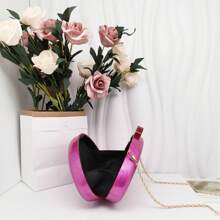 跨境新款貝殼螺旋紋壓克力印花包跨境時尚禮服包晚宴包單間斜角手拿包化妝包女式小方包 - 紫丁香色 - 查看 7