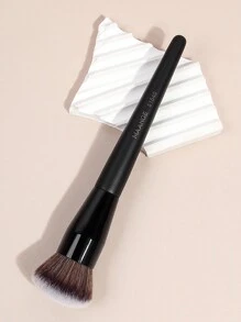 MAANGE 1支圆形粉底刷，带收纳盒，化妆工具采用柔软纤维材质，方便携带，旅行必备，可作粉底刷、遮瑕刷、腮红刷、修容刷、古铜粉刷、散粉刷等，赠品 - 黑色 - 查看 4