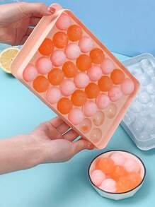 1PC Easy To Use 33-Cavity Round Ice Cube Mold, Create Perfect Ball Shaped Ice Cubes With One Tray - Blue - View 10