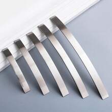 1個鋁合金家具拉手,刷銀廚房門把手,櫥櫃把手,抽屜旋鈕,衣櫥抽屜拉手 - 銀色 - 查看 1