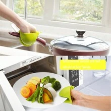 2pcs Random Color Silicone Pot Holders, Heat-resistant, Non-slip, Multifunctional Silicone Gloves For Kitchen - Multicolor - View 6