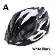 碳纖維紋理可拆卸山地自行車頭盔 - 黑色 - 查看 2