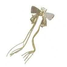 Right Road 女士蝴蝶&流蘇設計鑲鑽髮夾,夏季高級且多用途髮飾 - 流蘇抓夾 - 查看 5