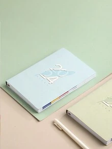 2024英文每天365天計畫時間管理效率手冊筆記本,具備打卡功能 - 黃色 - 查看 11