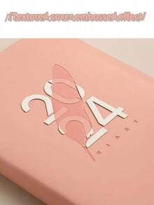 2024英文每天365天計畫時間管理效率手冊筆記本,具備打卡功能 - 黃色 - 查看 4