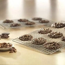 One Stainless Steel Wire Grid Cooling Rack For Baking And Cooking, Multifunctional Oven Rack, Fits Half Sheet Pan, Heavy Duty Cookie Cooling Rack, For Baking Cookies, Oven And Dishwasher Safe - Silver - View 7