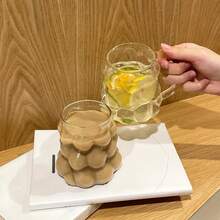 1只葡萄造型玻璃杯,適用於咖啡、牛奶、果汁,在下午茶、攝影、節慶贈禮都很合適 - 無色 - 查看 4