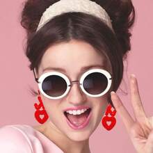 1pair Personalized Vintage Earrings, European And American Style Xoxo Letter, Pearl And Heart Shaped, Ins Style - XO Love Earrings - View 5