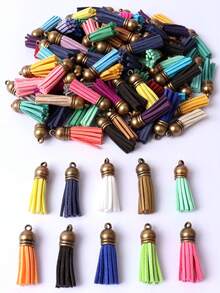 100入組隨機混色3.8cm長流蘇吊墜,適用於diy珠寶製作 - A5368 - 查看 12