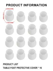 LEAPAIR 28*28*24mm圓形小型矽膠椅腳套,防滑桌腳塵套襪,地板保護墊和配管塞家具調平腳 - s - 查看 4