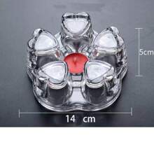 1 pieza Base calentadora de de 14 cm de diámetro para té, vuelta al colegio - Color transparente - Ver 10