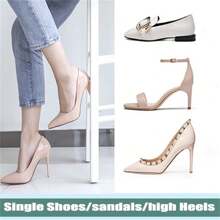 5對腳跟墊,腳跟夾,腳跟墊 - 可重複使用的自粘鞋墊,適用於女式寬鬆鞋 - 杏色 - 查看 4