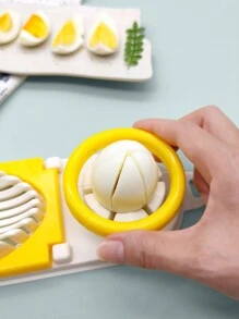 2 合 1 雞蛋切片機/不鏽鋼切蛋器適用於草莓蘑菇水果裝飾水煮蛋/2 合 1 蛋和水果切片機/廚房切刀鋼絲蛋切片機 - 粉色 - 查看 4