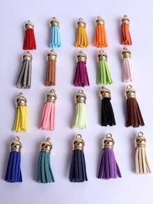 100入組隨機混色3.8cm長流蘇吊墜,適用於diy珠寶製作 - A5368 - 查看 1