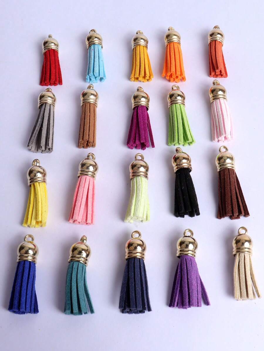 100入組隨機混色3.8cm長流蘇吊墜,適用於diy珠寶製作 - A5368 - 查看 1