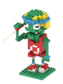 1入組292pcs微粒abs材料3d組裝積木玩具,卡通版植物大戰主題,節日、生日禮物或收藏飾品皆相宜 - 黃色 - 查看 4