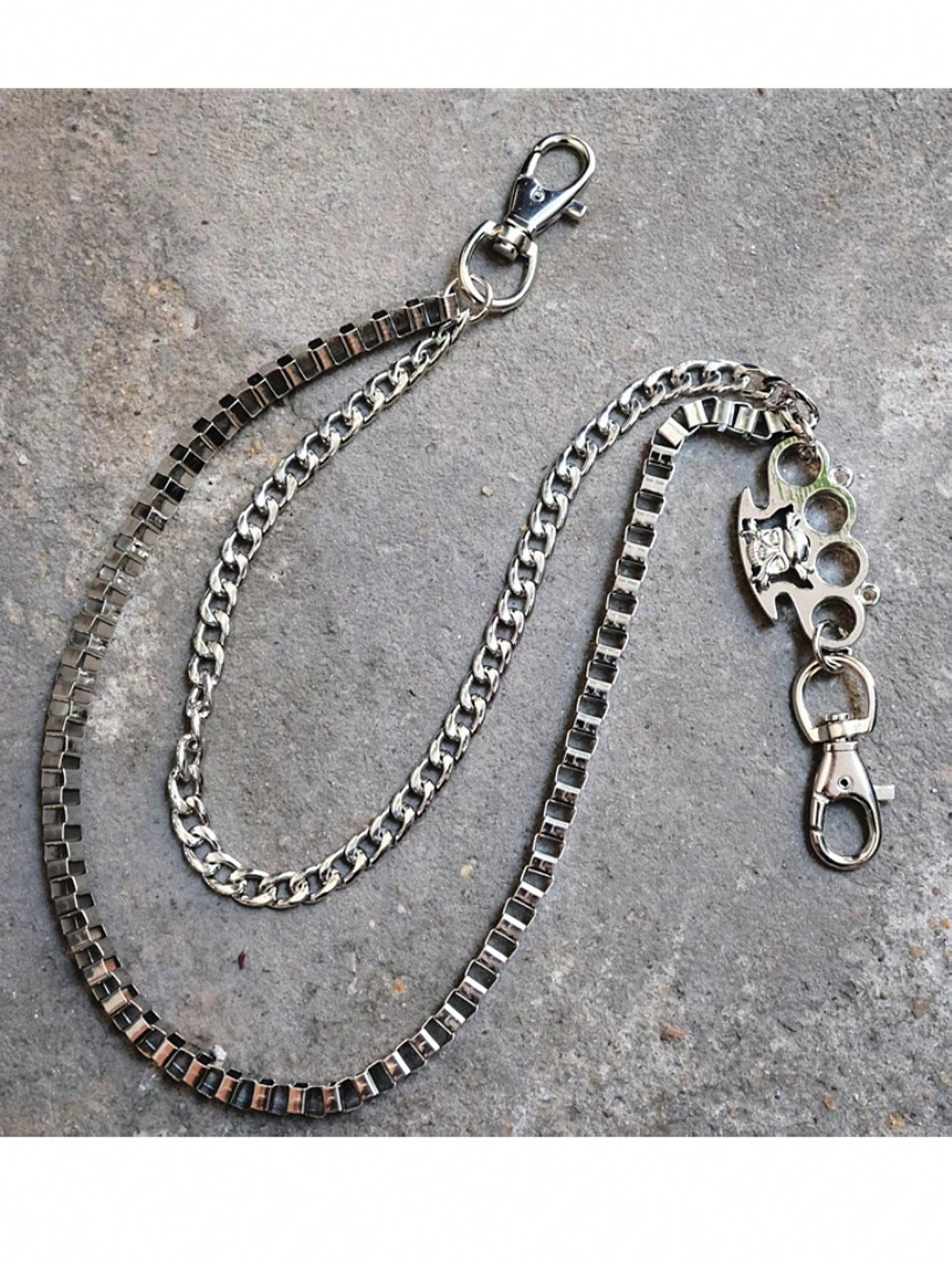 Minimalist Vintage Men'S Clothing Pants Chain, Slim HipHop Dance Metal