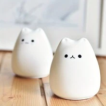 1pc Cartoon Silicone Led Color-changing Pat Lamp Cat Night Light For Indoor Bedroom - Cat - View 6
