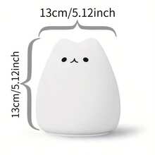 1pc Cartoon Silicone Led Color-changing Pat Lamp Cat Night Light For Indoor Bedroom - Cat - View 3