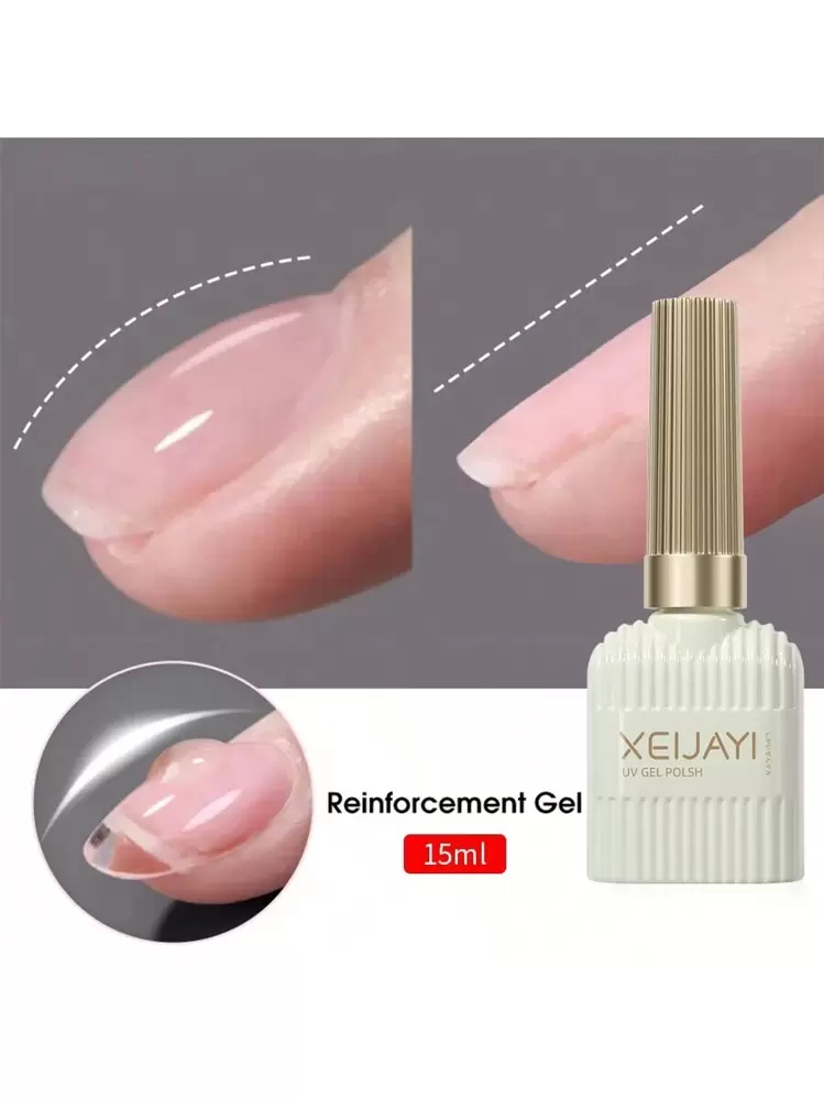 XEIJAYI 15ml クリアネイルポリッシュ 1本、強化、延長、ベースコート