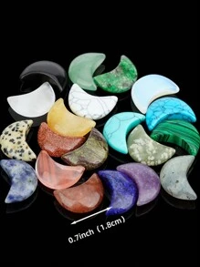 Xiacheng 1pc/5pcs/10pcs/20pcs Random Healing Crystal GemCarved Moon Crescent Crystal Jewelry Accessories - Multicolor - View 3