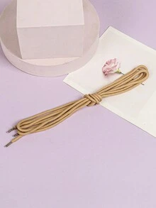 1 Pair 120CM Champagne Round Shoelaces, Suitable For Sneakers, Flats, Casual Shoes, Sold Separately From Shoes - Champagne - View 6