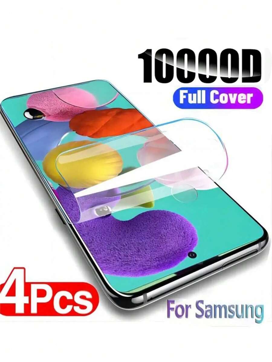 4pcs Che đậy hoàn toàn Hydrogel Phim ảnh Khả năng tương thích Với Samsung Thiên hà A11 A12 A13 A21S A22 4G A32 5G A33 A50 A51 A52 A52s A53 A70 A71 A72 A73 A54 M12 M31 M52 Bảo vệ màn hình